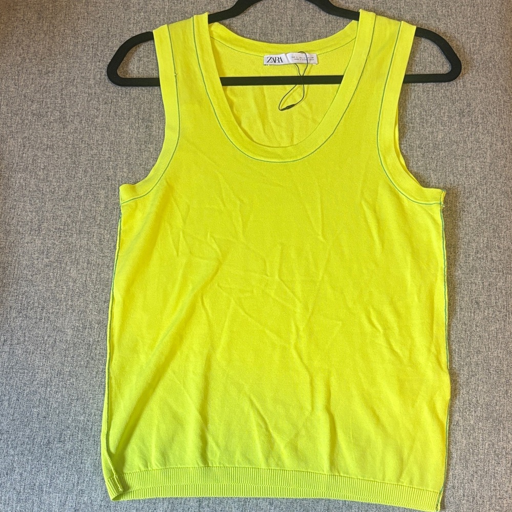 Zara Bright Yellow Women's Tank Top